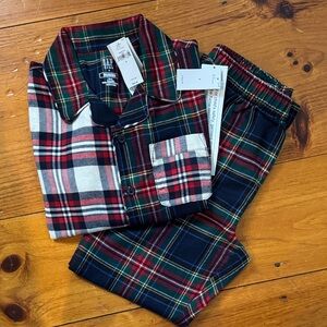 GAP Kids Plaid Pajama Set Size 6- Red, Green, and Blue